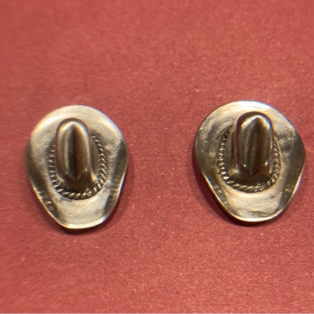 Cowgirl Hat Sterling Silver Earrings